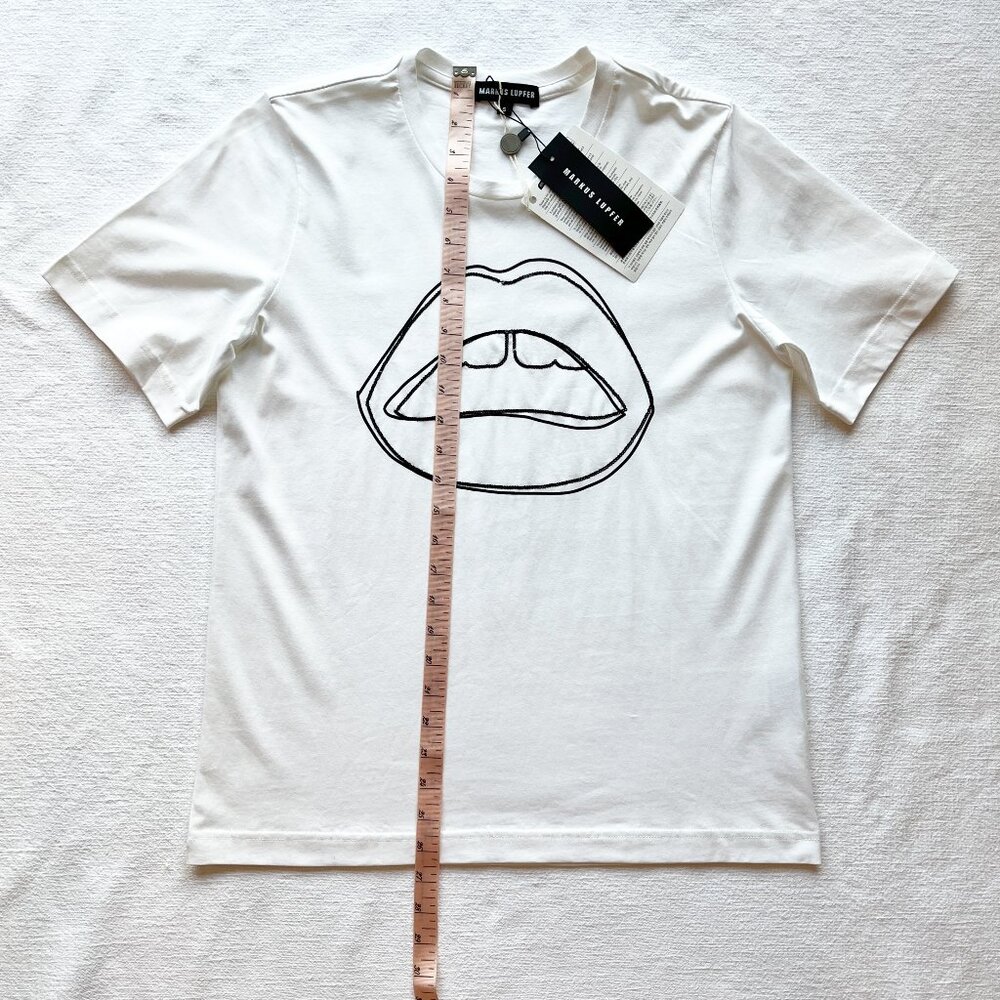 Markus Lupfer Alex T-shirt with Sequins in White Organic Cotton, Small, NWT - Picture 4 of 11